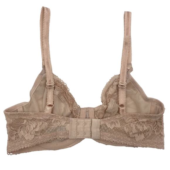 Wacoal Lace to Love Underwire Bra 32D Floral Lace Unpadded Pink 855297 NWOT - Picture 2 of 6